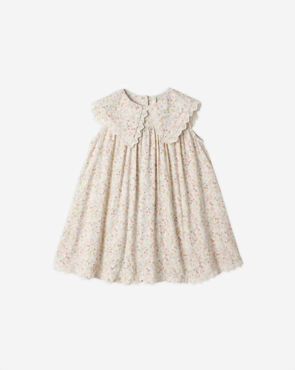 NEW RYLEE + CRU girl's porter dress in summer garden / ivory